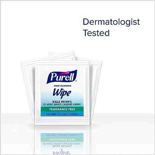 PURELL Hand Sanitizing Wipes Alcohol Formula, Fragrance Free, 1000 Individually Wrapped Packets - 9021-1M