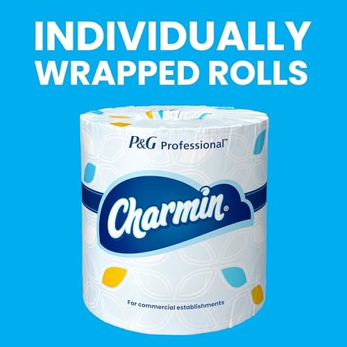 Charmin Commercial Bathroom Tissue, Septic Safe, Individually Wrapped, 2-Ply, White, 450 Sheets/roll, 75 Rolls/carton