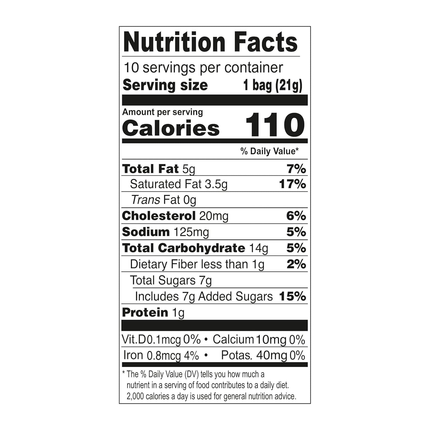 Tate's Bake Shop Tiny Chocolate Chip Cookies, 10 Snack Packs