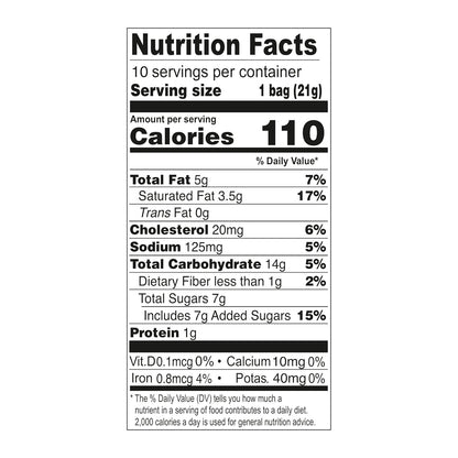 Tate's Bake Shop Tiny Chocolate Chip Cookies, 10 Snack Packs