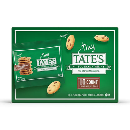 Tate's Bake Shop Tiny Chocolate Chip Cookies, 10 Snack Packs